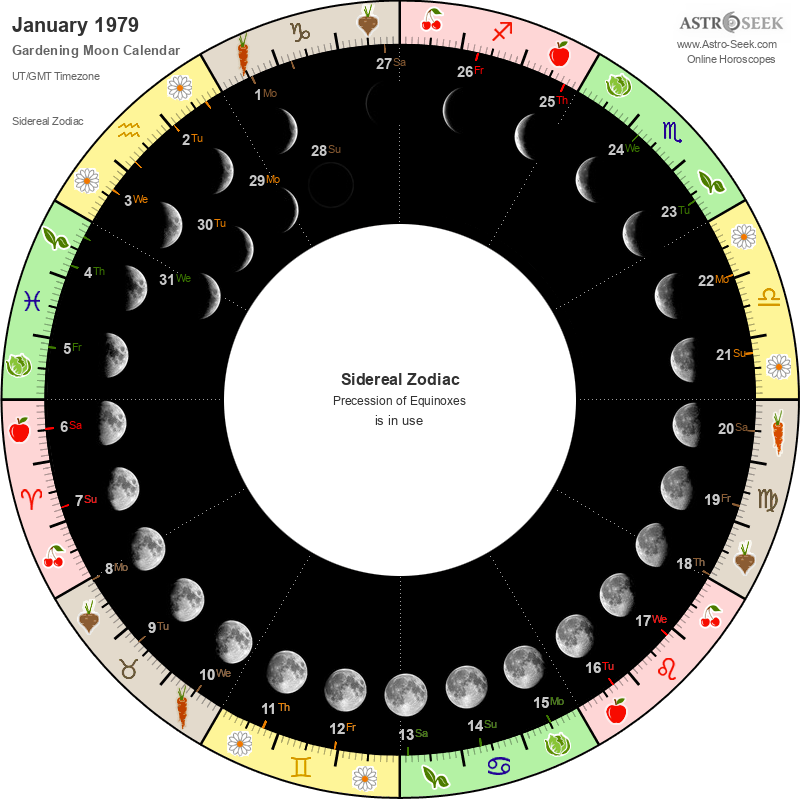 Gardening Moon Calendar January 1979 Lunar Calendar Gardening Guide Gardening Moon Calendar January 1979 Lunar Calendar Gardening Guide