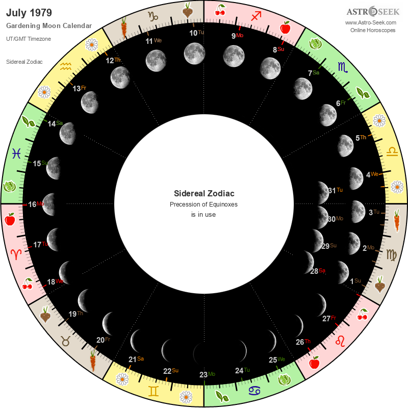 Gardening Moon Calendar July 1979 Lunar Calendar Gardening Guide Gardening Moon Calendar July 1979 Lunar Calendar Gardening Guide