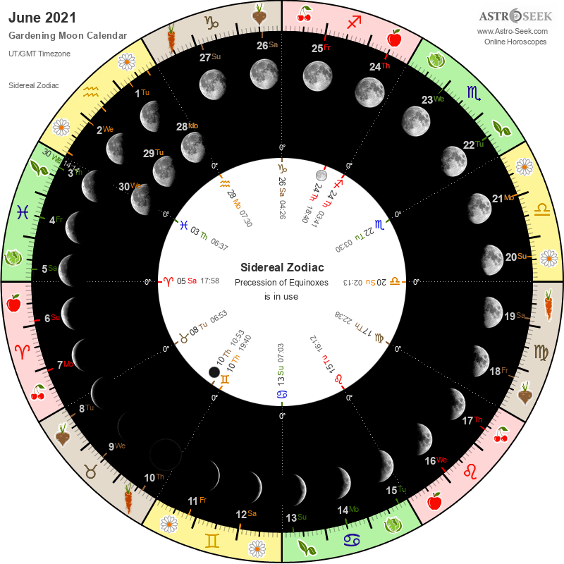 Biodynamic Gardening Moon Calendar - June 2021