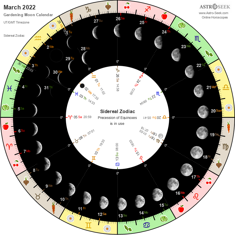 Цикл луны в марте