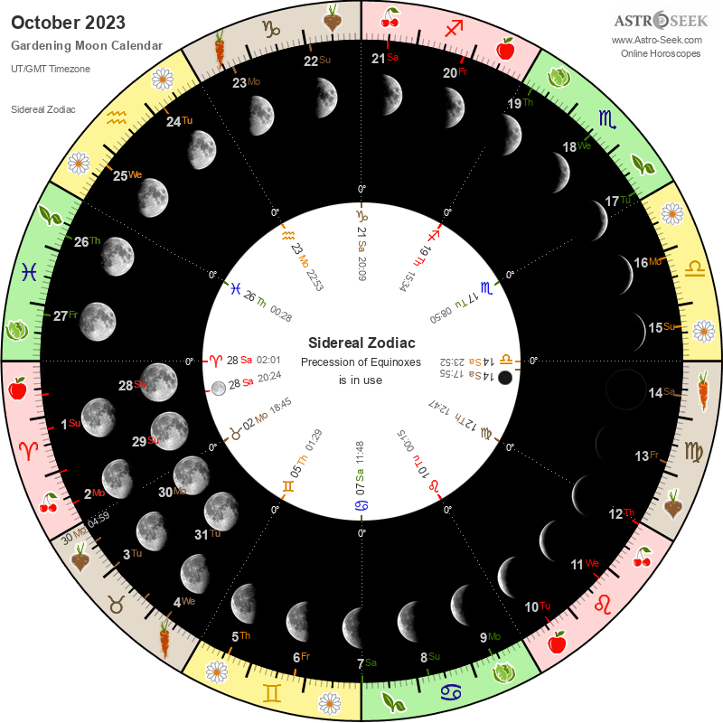 Biodynamic Gardening Moon Calendar - October 2023