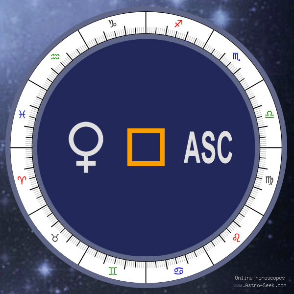 Venus Square Ascendant Meaning, Synastry Chart Aspect, Free Astrology